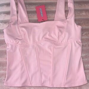 Edikted Pink Corset Top